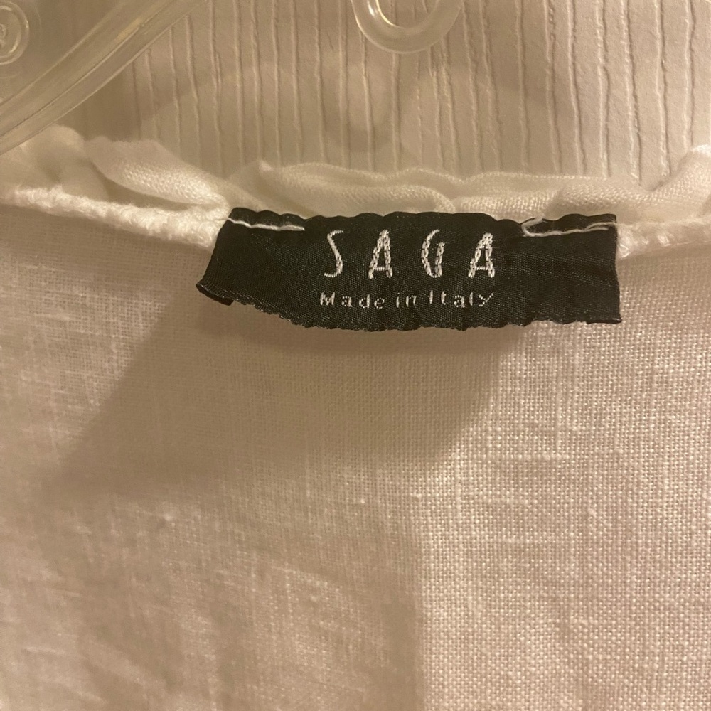 REDUCED! Saga White Linen Top XL oversized, made in Italy. Very soft. - Picture 2 of 7